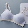 Contrasting colors Less stripes Student no steel ring Cotton bra Breathable thin cup Bra Breathable and comfortable