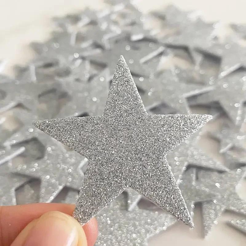 70pcs Star Stickers Glitter Foam Stickers Glitter Stars Reward Sticker for Kids Crafts Scrapbooking Wall Decor Laptop Skateboard