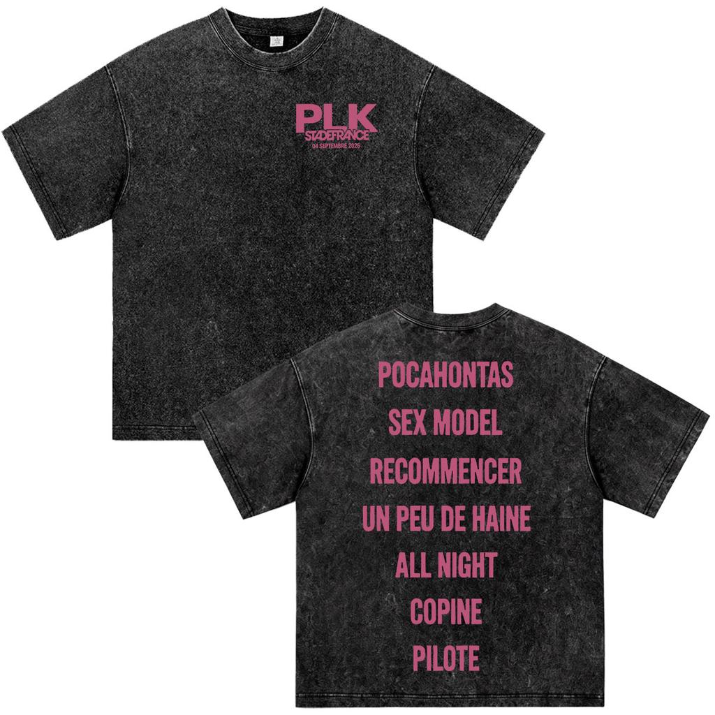 Rapper Plk Portrait Graphic Vintage Washed T-shirts Men Women Clothing Fashion Casual Oversized Short Sleeves T Shirt Streetwear