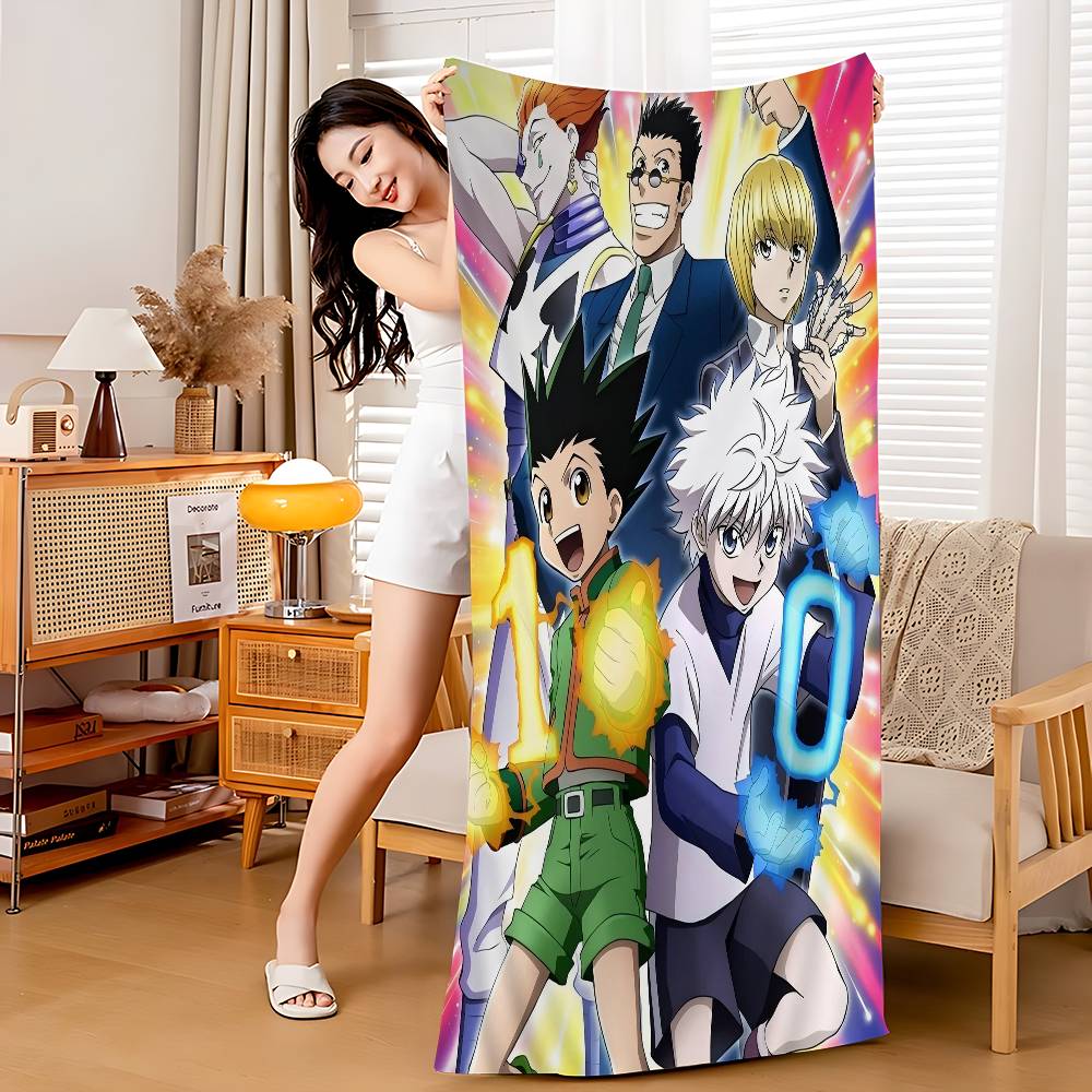 Hunter X Hunter Japanese Classic Anime Beach Towel For Kids Personalized Bath Towel Pool Towel Vacation Gift Picnic Towel Party