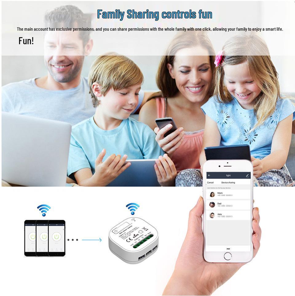 Smart Tuya Zigbee Wireless Light Switch, Self-Powered Kinetic Energy Remote with App Control