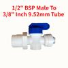 1/4" 3/8" OD Tube Tap Shut off Ball Valve POM Quick Fitting Connector Tee Elbow Reducer Aquarium RO Water Filter Reverse Osmosis