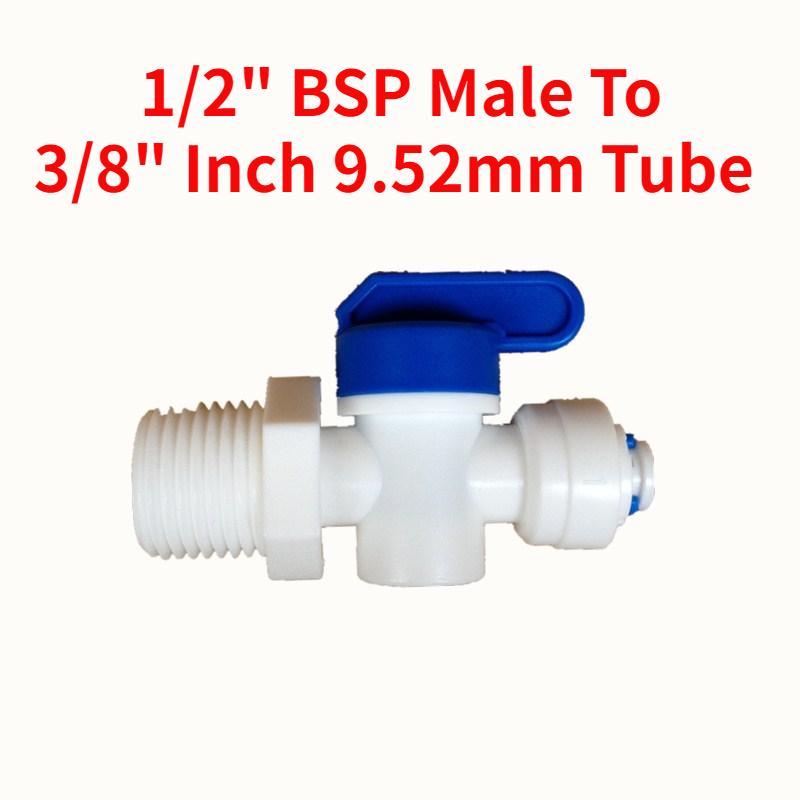 1/4" 3/8" OD Tube Tap Shut off Ball Valve POM Quick Fitting Connector Tee Elbow Reducer Aquarium RO Water Filter Reverse Osmosis