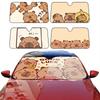 Cute Cartoon C-CapybaraS Car SunShade Curtains Heat-insulating Suction Cup Blocks UV Rays Car Sun Visor