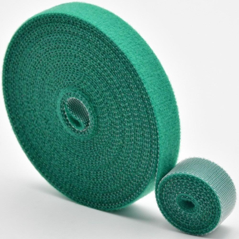 10M/Roll Double Side Hook and Loop Tape 10/12/14.5/20mm Green Garden Tape  Cable Management
