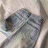 Fleece Jeans Women's Straight, New Winter High-waisted Loose Wide-leg Straight Jeans