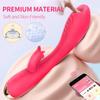 G Spot Couple Vibrator with Heating Function for Clitoris G-spot Stimulation APP Remote Control Vibrator Dildo with 10 Vibrating for Women Couple