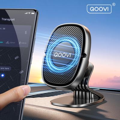QOOVI Magnetic Car Phone Holder Stand 360 Degree Mobile Cell Air Vent Magnet Mount GPS Support For iPhone Xiaomi Samsung Huawei