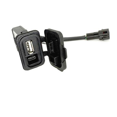 Type C + USB Fast Charger Socket Adapter For CFMoto 800NK 450NK 250SR 2023-2024
