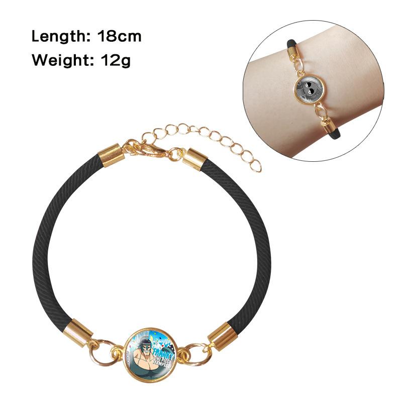 

Anime Bracelet One Piece Luffy Zoro Robin Chopper Braided Gemstone Beaded Wristband Handmade Jewelry Accessories For Fans