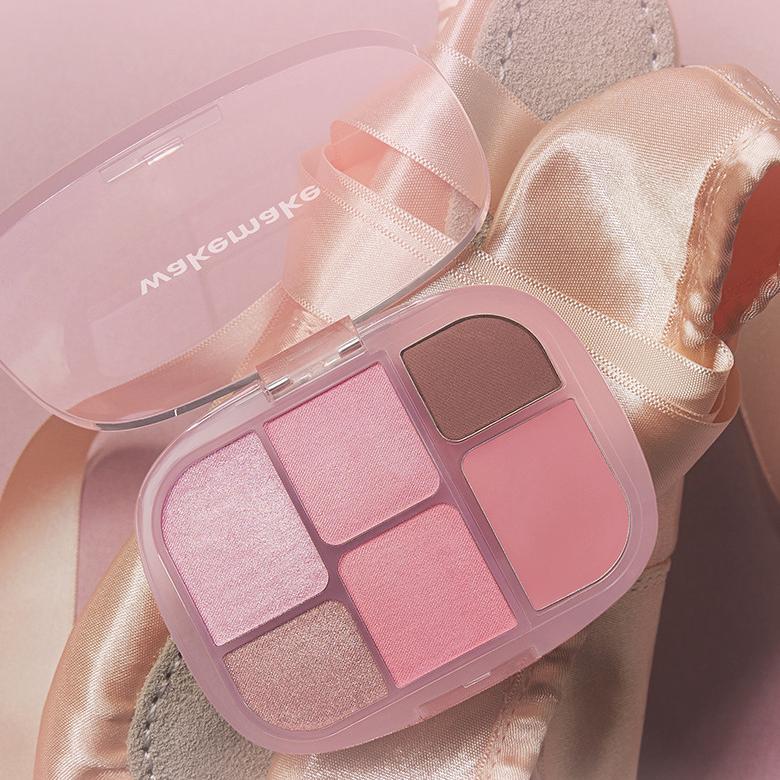 WAKEMAKE Soft Sheer Multi Palette [Brush Set] 05 Pink Flare