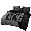 Royal Elegance Crown Duvet Set Black Three-Piece Quilt Set Bedroom Bedding