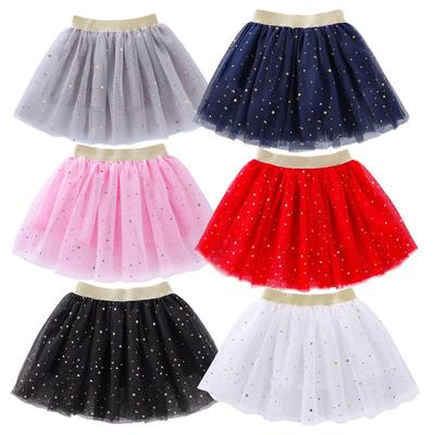 Faldas Spódnica Mesh Minispódniczki Elastyczne ubrania Dance Party Girl Ballet Fashion Kids