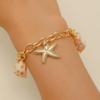 Set Collana e Bracciale Estivo Bohemien con Stella Marina, Conchiglia e Perle