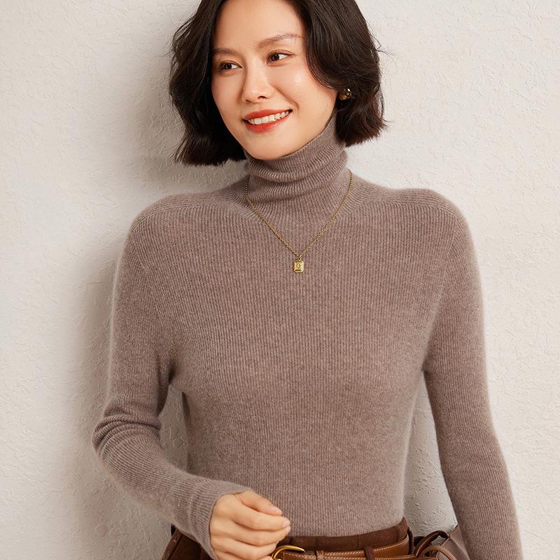 Lekasha Women's Autumn/Winter Striped Cashmere Knit Sweater.