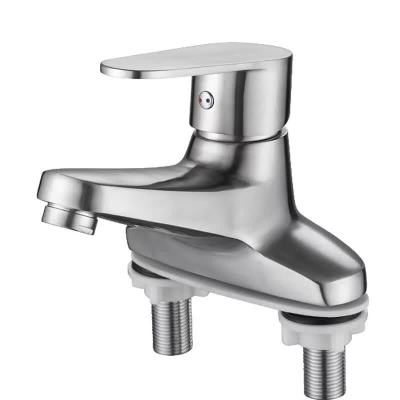 PKSUKB Stainless Steel Double-Hole Basin Faucet