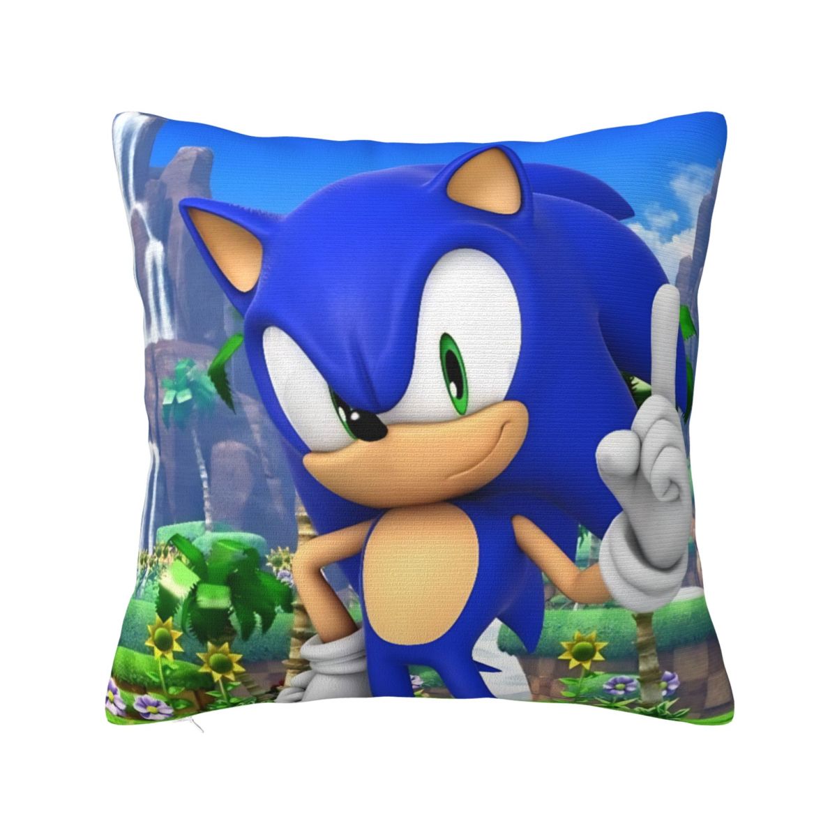 

Sonices Game Pillow Cover Blue Character Morden Pillow Case For Sofa Bedroom Home Decor Cushion Cover Soft Pillowcases Present 16x16Inch