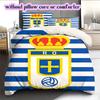 Biancheria da letto con motivo Real Oviedo, Set piumone Copripiumino Federa Regalo di Compleanno per la Casa (1*copripiumino+2*federe,senza imbottitura)