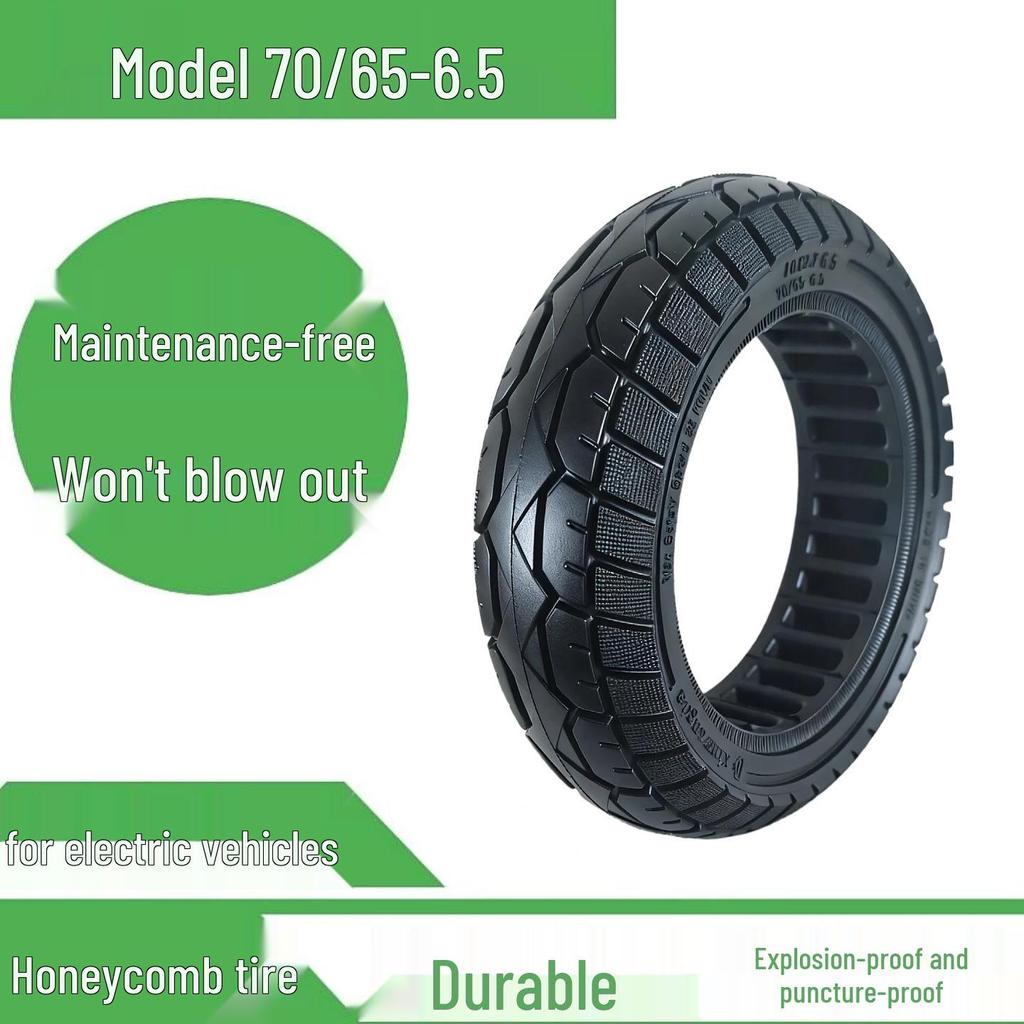 10-Inch Solid Rubber Explosion-Proof Tire for Electric Scooter (10x2.50 or 10x2.125) - No Inflation Needed