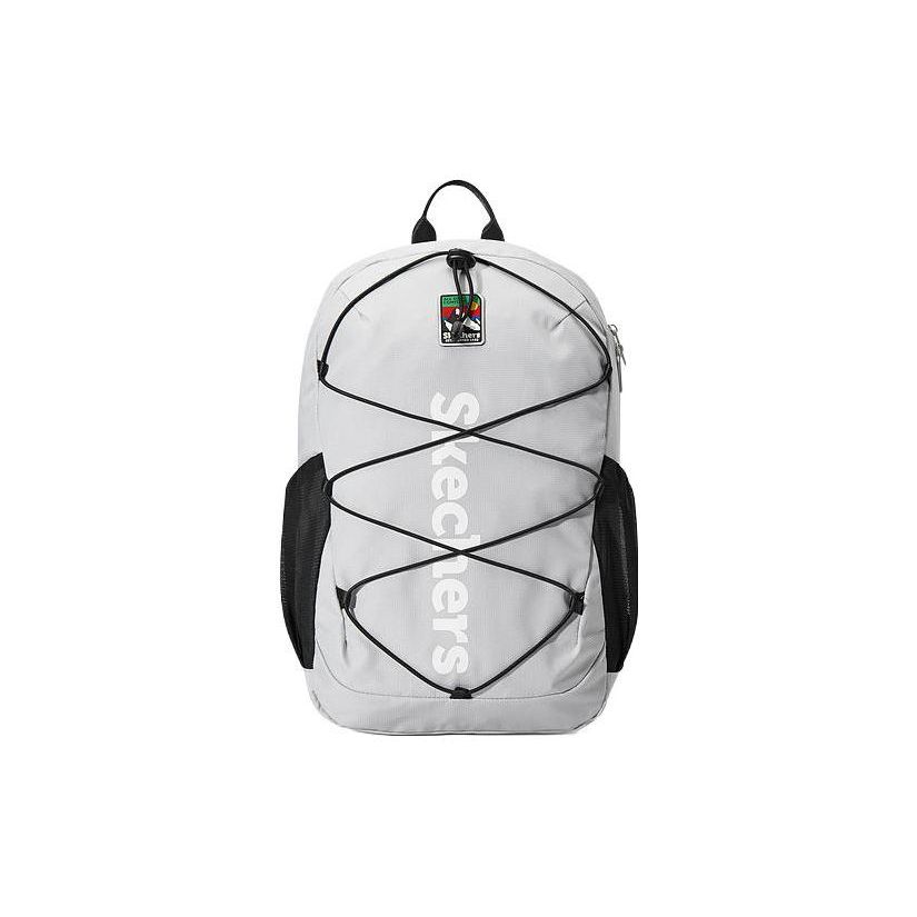 Skechers Large Capacity Lightweight Fabric Backpack Unisex Backpacks Moon-Gray L323K028-00MV Gray