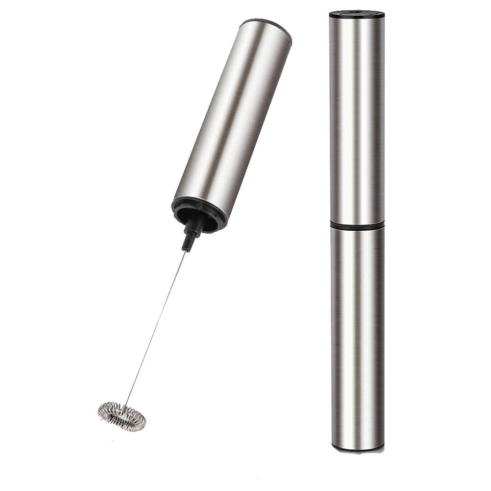 USB Rechargeable Electric Milk Frother with Cover Portable Milk Frother Electric Whisk Barista Use