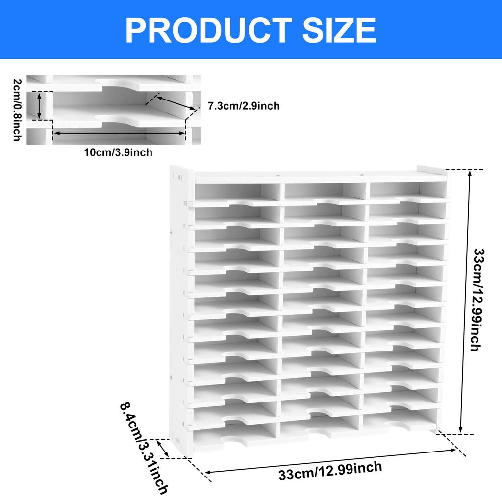 12/24/36/48 Slots Ink Pad Holder Organizer Waterproof Stamp Pad Storage Organizer Ink Pad Storage Rack Crafts Painting Tray Rack