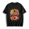 Tropical Floral Leopard Print MAMA Graphic Casual Tee Pure Cotton T-shirt