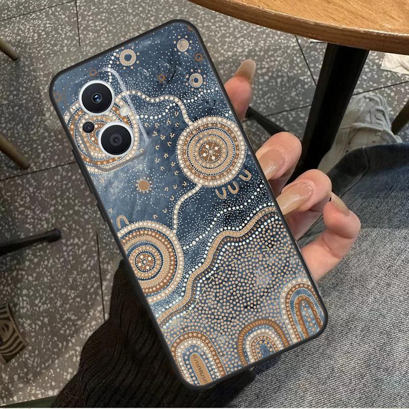 Aboriginal Art Print For OPPO Reno 14 13 12 11 10 Pro 8T 11F 12F 13F 14F 7 8 Lite OPPO Find X8 X6 X5 X9 Pro Case