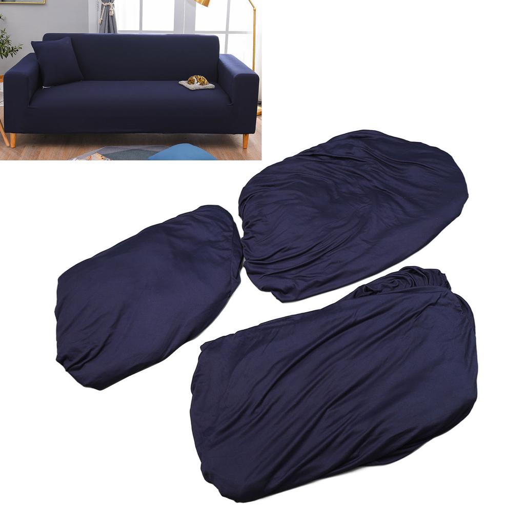 Sofa Cover Prevent Slip Wrable Plain Color Full Wrap Stretch Couch Protector for Home