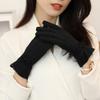 Solid Color Suede Velvet  Gloves Thickened Winter Mittens Temperament  Gloves  Girl