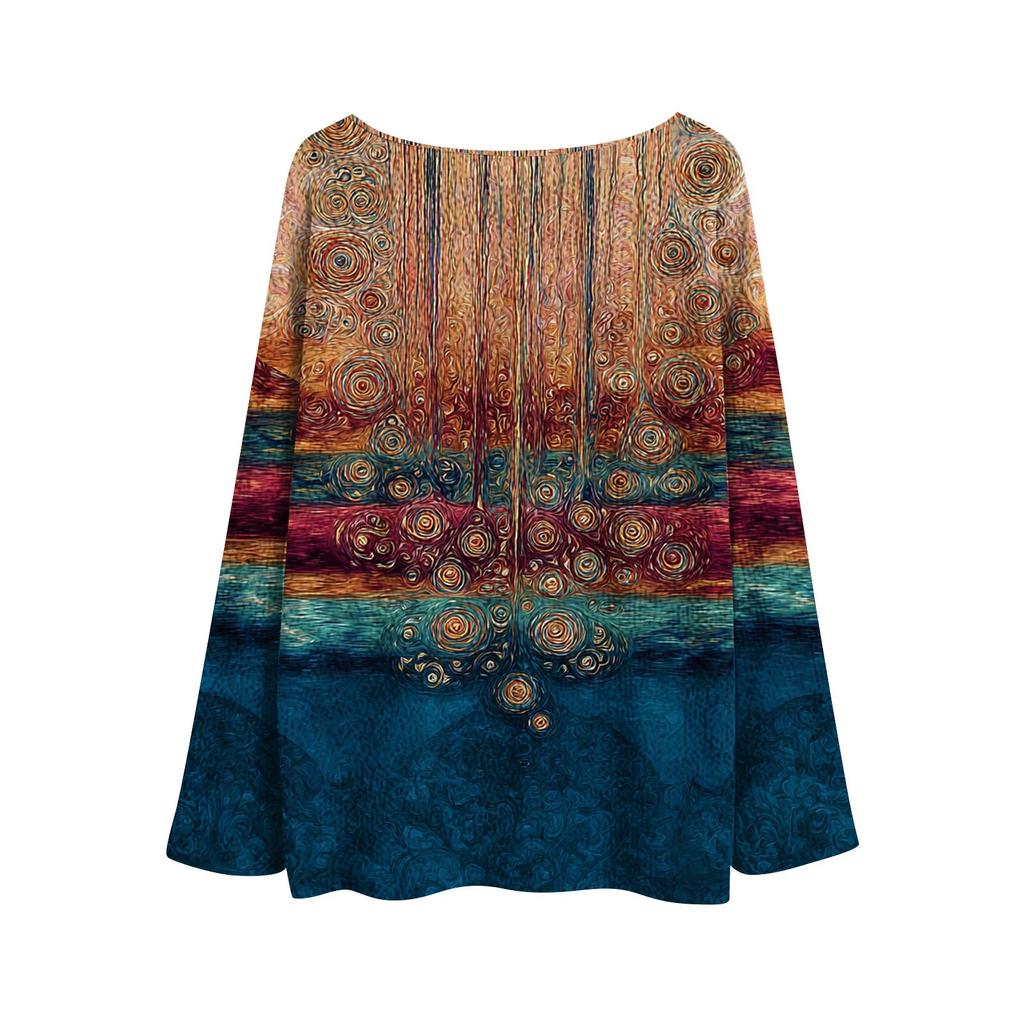 Women's Round Neck Lightweight Sweater Casual Long Sleeve Knit Pullover