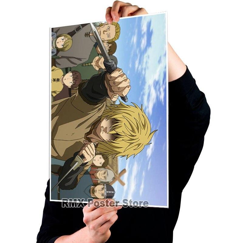 

Аниме Винланд Сага Плакаты Эстетическая белая мелованная бумага Гостиная Украшение Фреска Скандинавский домашний декор Бар Интерьерная живопись 42x30cm