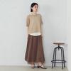 Comme Ca Ism Washi Blend Mesh Poncho Beige Knit, 12-90KK07-205,
