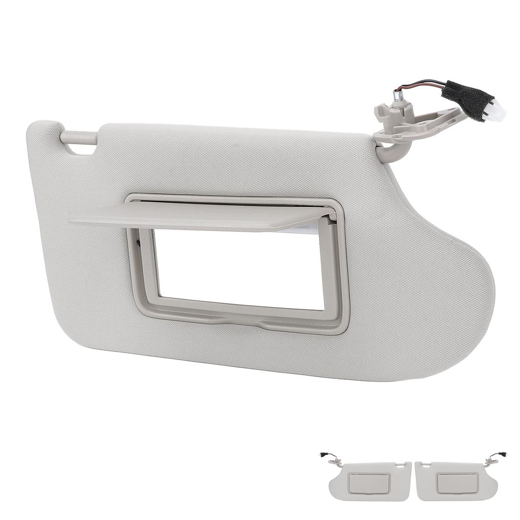 Sun Visor Replacement with Mirror and Makeup Light Stylish Grey Effective Sun Shielding Visor Board 