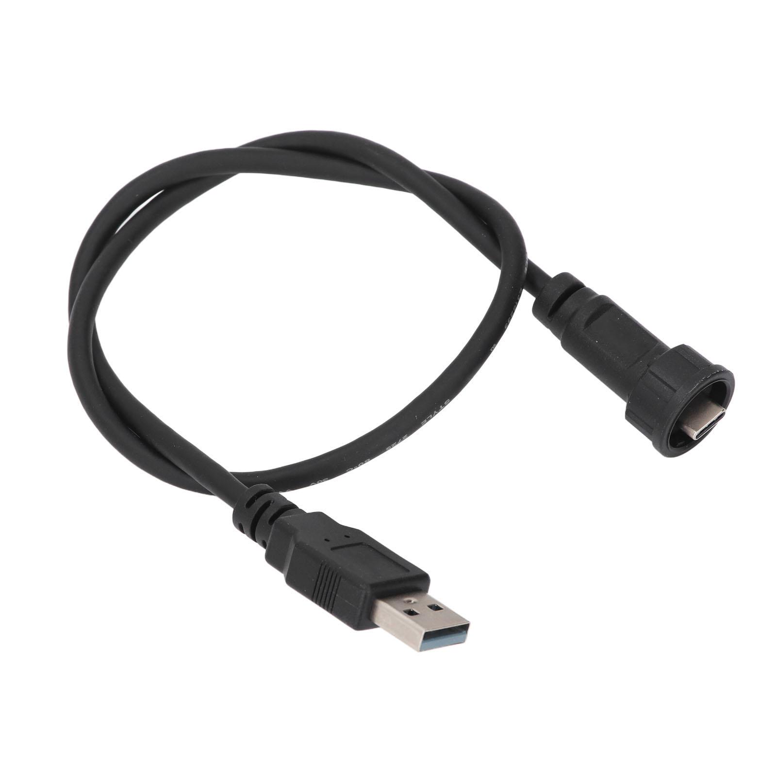 

Водонепроницаемый разъем Кабель Тип C Защелка Папа к USB3.0 Папа Прямой Штекер Удлинительный Шнур 0.5м