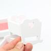 Miniature Wooden Rocking Cradle Bed For 1/12 Scale Dollhouse Scene Display Decors And Ball Jointed Dolls Companions