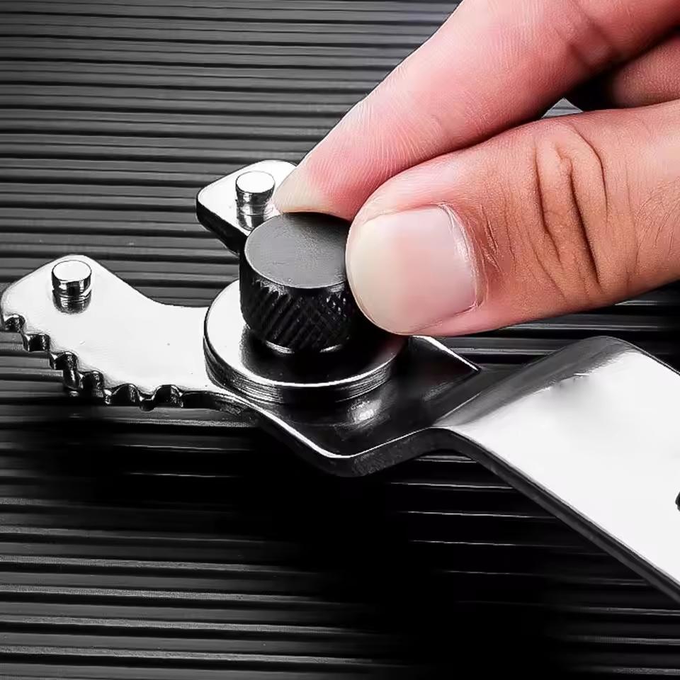 Adjustable Wrench For Angle Grinder With Lock Nut Function And Dual Pressure Plates For Secure Blade Installation