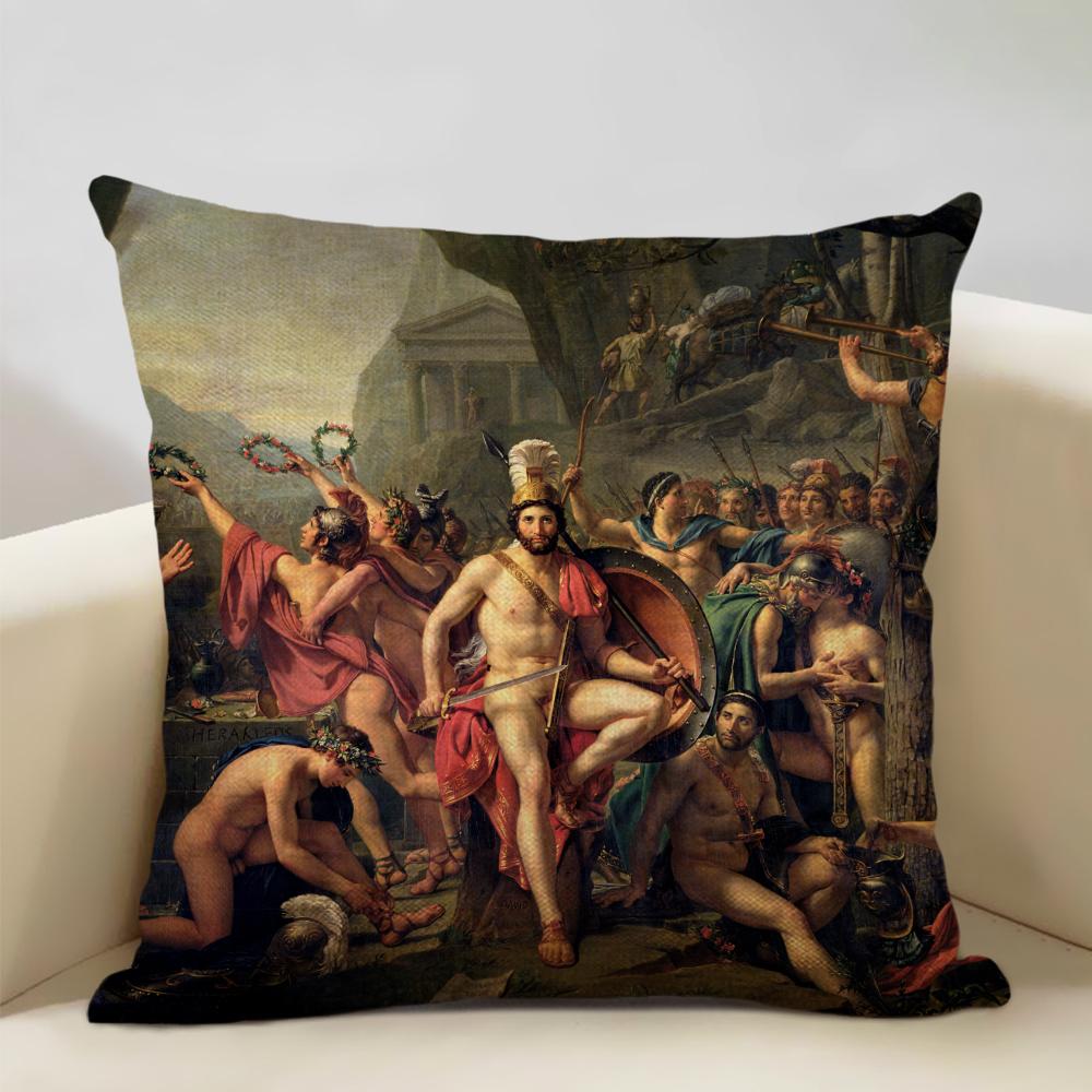 Neoclassicism Home Decorative Napoleon Oil Painting Sofa Throw Pillow Case Rome Spartacus Jacques Luis David Art Cushion Cover