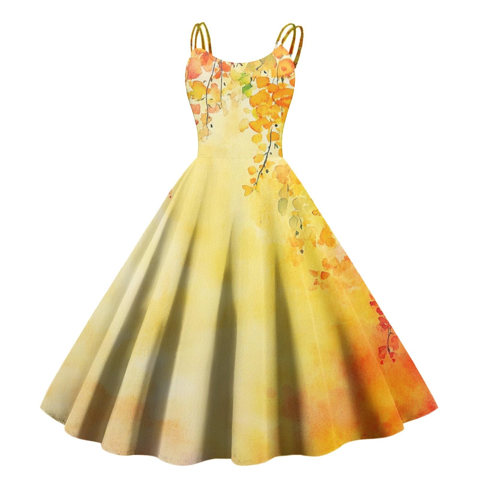 

Женское сексуальное платье с открытыми плечами в стиле панк-винтаж с цветочным принтом XXXL оранжевый