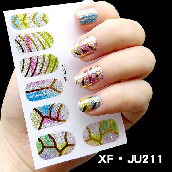 LANSOON Nail Stickers Water Decals Butterfly Floral Animal Colorful Geometry Slider Manicure Nail Art Decoration