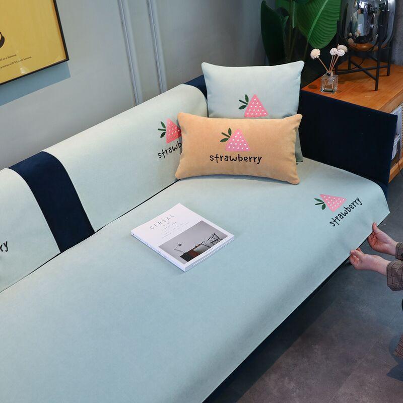 Chenille Sofa Cushion Four Seasons Universal Simple Modern Non-Slip Cushion Stain-Resistant Sofa Cover Thick Cover Towel