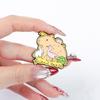 Packung mit 8 Capybara Metall-Anstecknadeln Tier-Anstecknadel Stilvolle Korsagen-Anstecknadel Bekleidungsaccessoire für Modebegeisterte