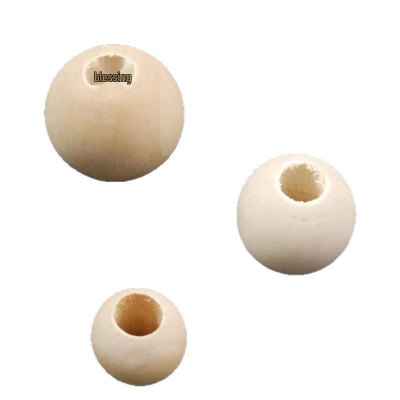 Natural Wooden Beads: Loose, Round, 4-50mm with Holes for DIY Stringing