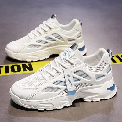 Men's Breathable Sports Casual Mesh Shoes Summer Soft Sole Anti Slip Outdoor Running Shoes Student Fashion Trendy Urban Shoes