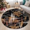 Nordic Round Printed Carpet Abstract Art Large Rugs for Living Room 200cm Coffee Table Rug Room Decor Bedroom Non-slip Chair Mat