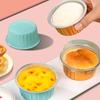10 Pcs 50Ml Temperature Resistance Reusable Aluminum Foil Baking Cups With Lid Small Pudding Tart Tins Pastry Baking Tools Set