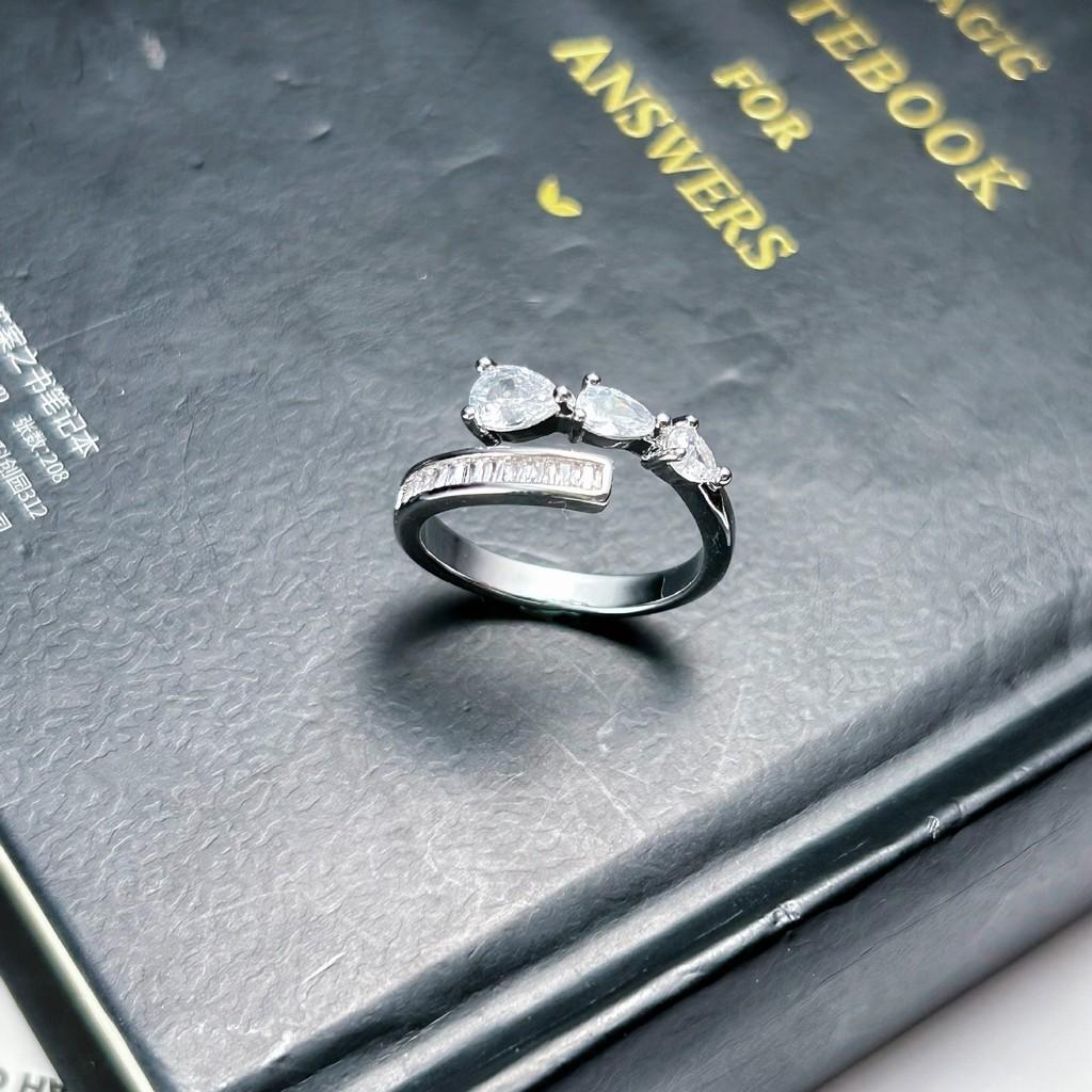 And Gold Chic Silver Adjustable Open Ring With Unique Water Drop Shape And Feel Luxury