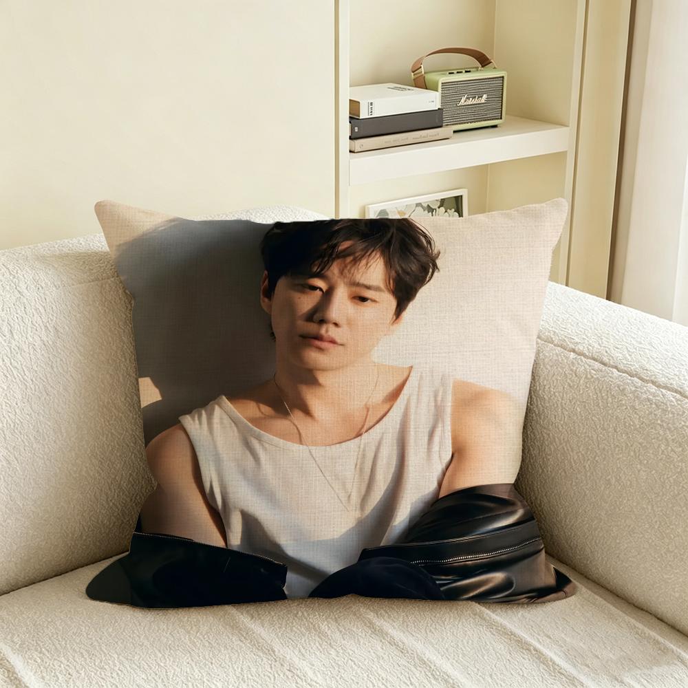 L-Lee Jun-Young Cushion Cover Natural Linen Pillowcase Set, All-In-One Decor For Sofa, Bedroom & Chair
