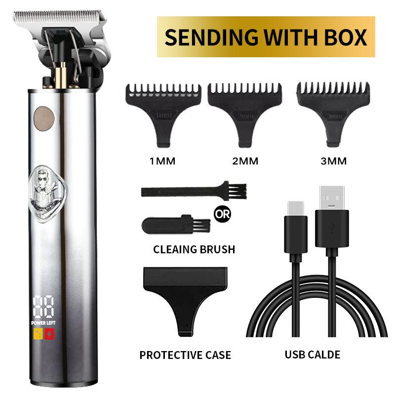 Kit Tondeuses et Tondeuses à Cheveux Professionnelles Vintage, Ensemble Rechargeable Sans Fil pour Coupe de Cheveux et Toilettage pour Hommes, Tondeuse à Barbe Avec