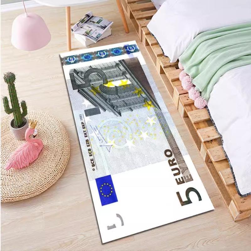 US Dollar Printing Kitchen Mat - American Currency Design Carpet with Greenback Pattern for Home Living Room Bedroom Decoration